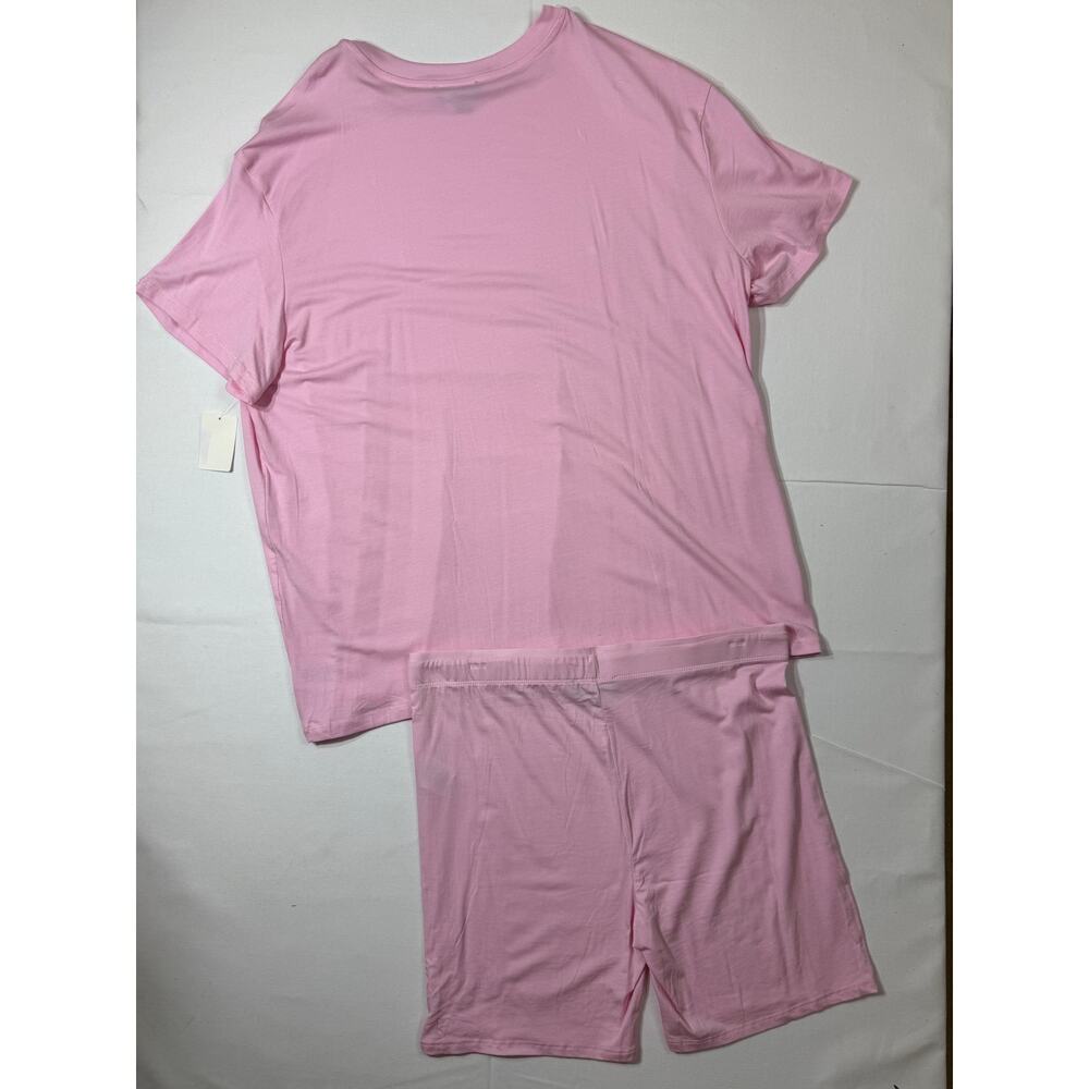 Women’s XL LOFT Pink Bike Short Pajama Set - Picture 2 of 9
